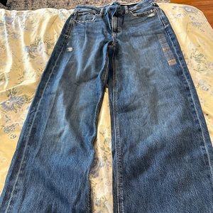 American Eagle super high rise baggy wide leg size 2